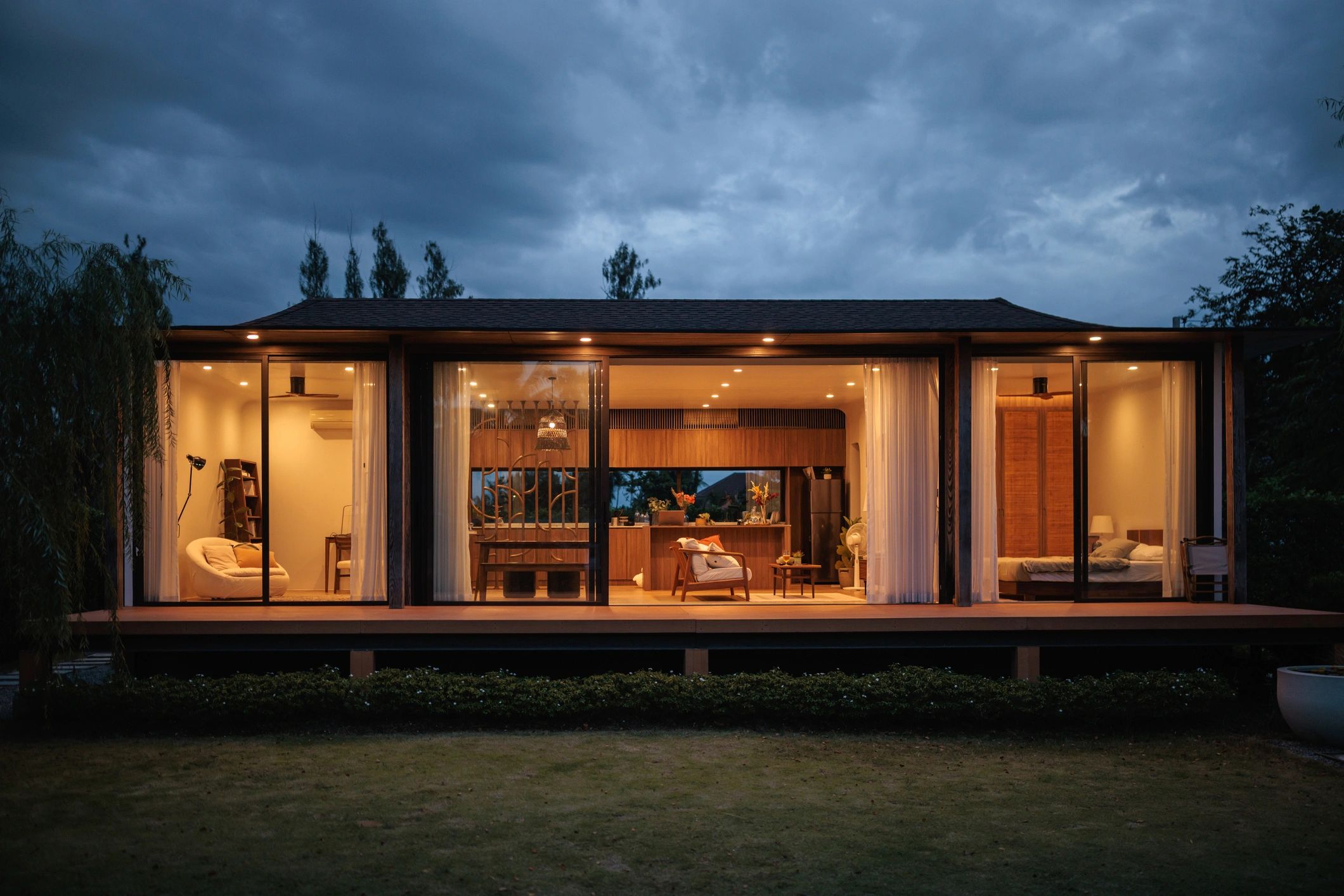 Residential neighborhood home exterior
