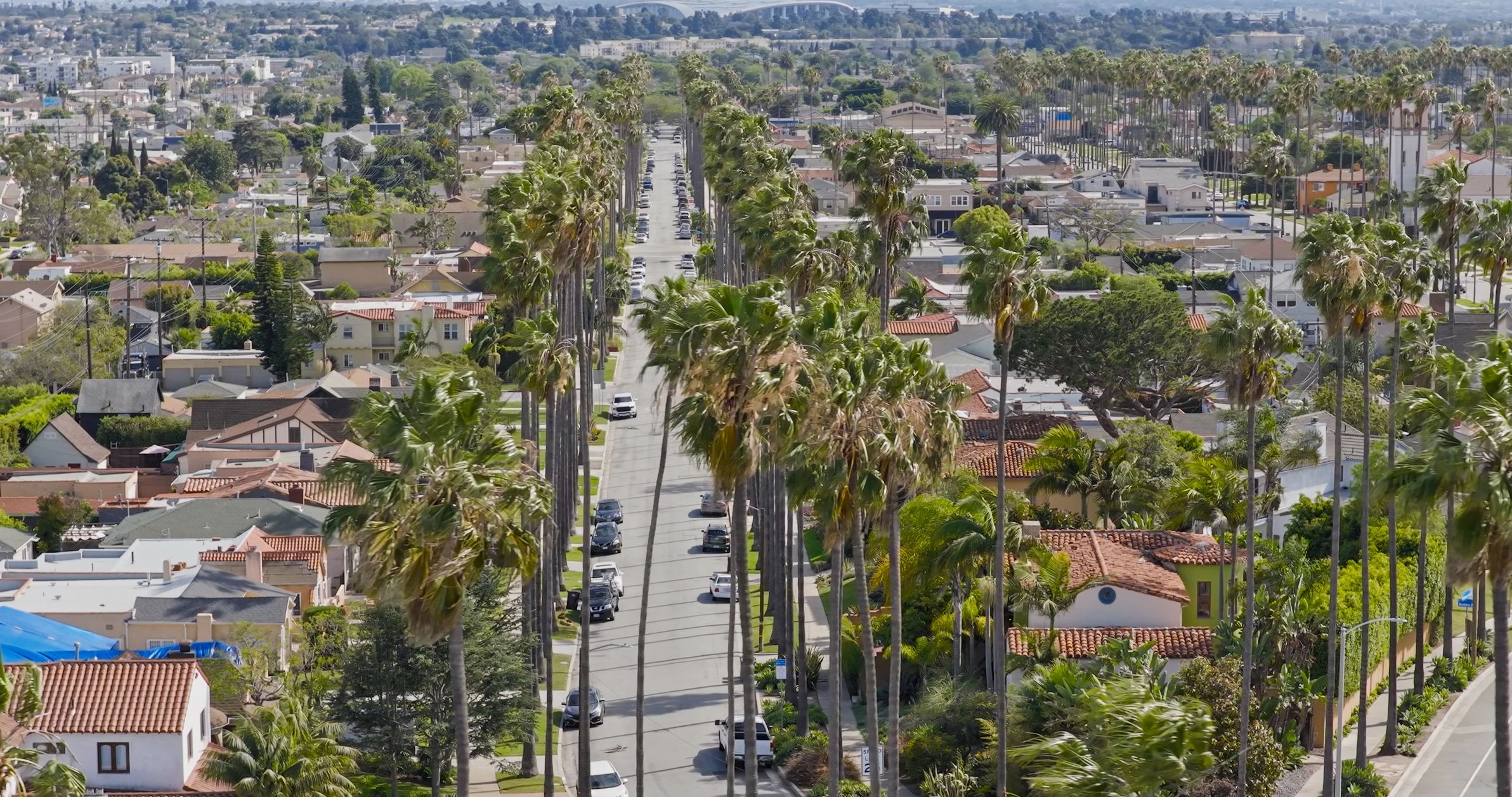 Residential neighborhood streetscape